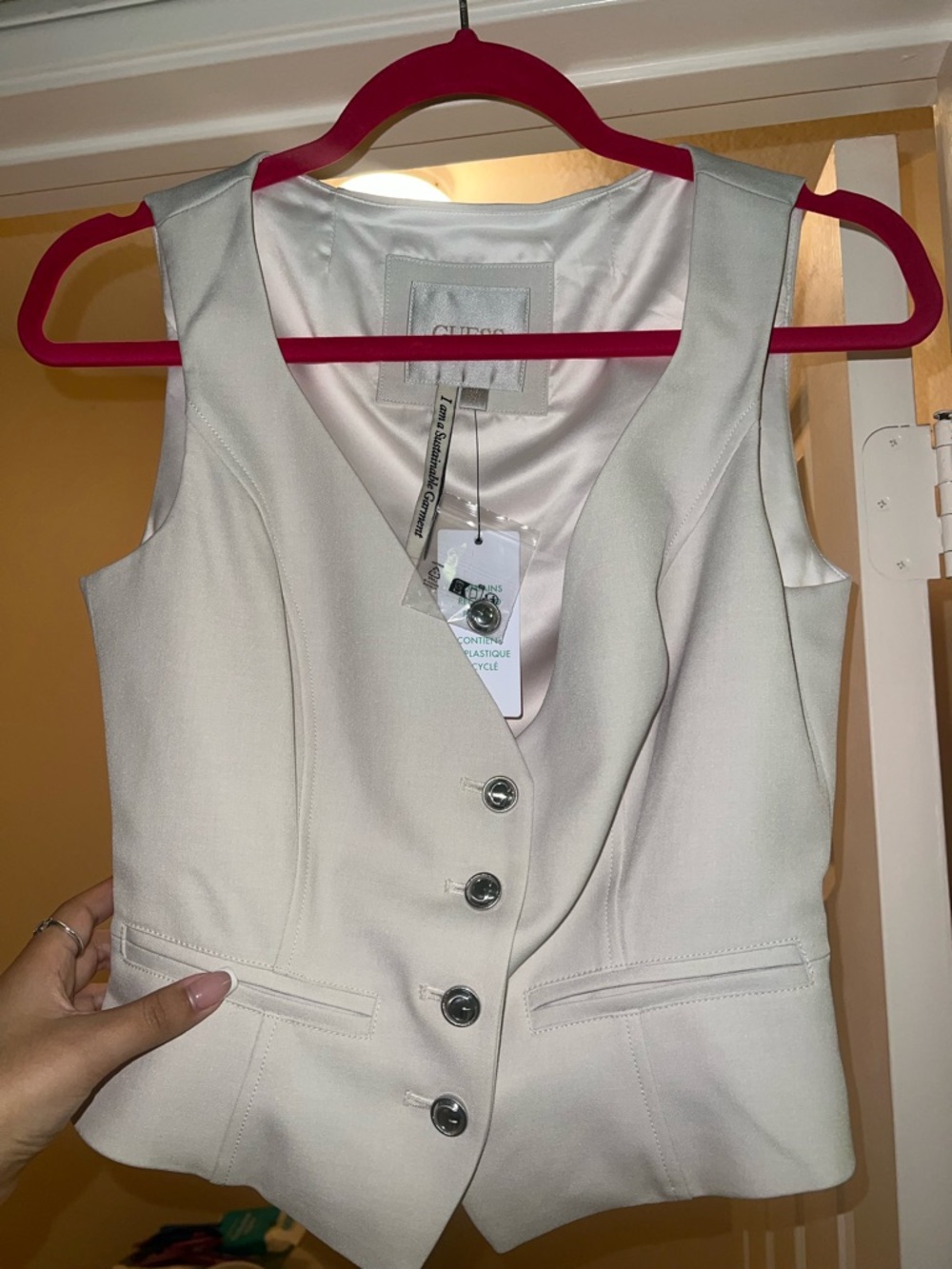 Guess Muted Stone Matea Suit Vest